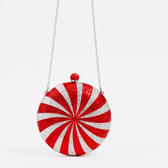 Dazzling Red and White Spiral Clutch - Picture 3 of 3